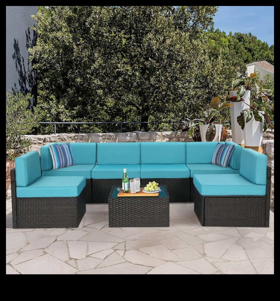 האם יש טיפים לעיצוב אזור טרקלין חיצוני עם ריהוט קש?