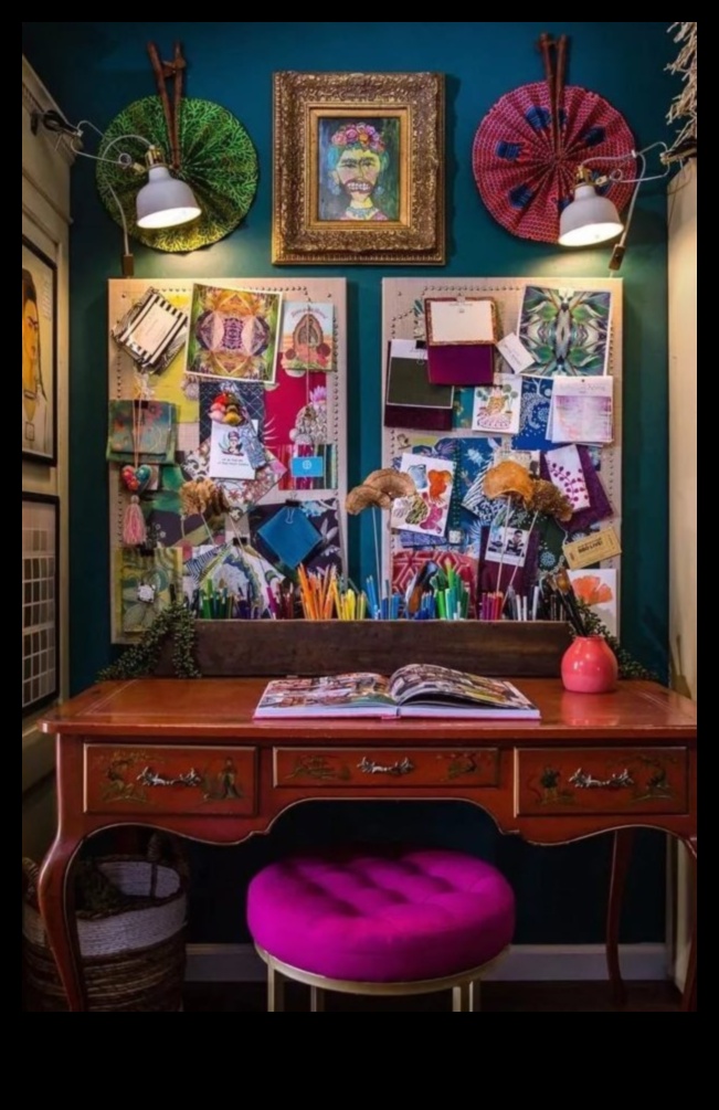 עיצוב משרד בוהמי מדריך ליצירת חלל יצירתי ורגוע 3 עיצוב משרדי Boho עבור סביבת עבודה יצירתית